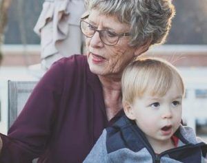 Grandma with grandson